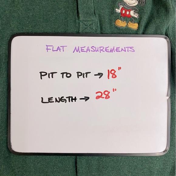 Disney Green Waffle Long Sleeve Thermal Shirt W Embroidered Mickey S - Picture 5 of 13